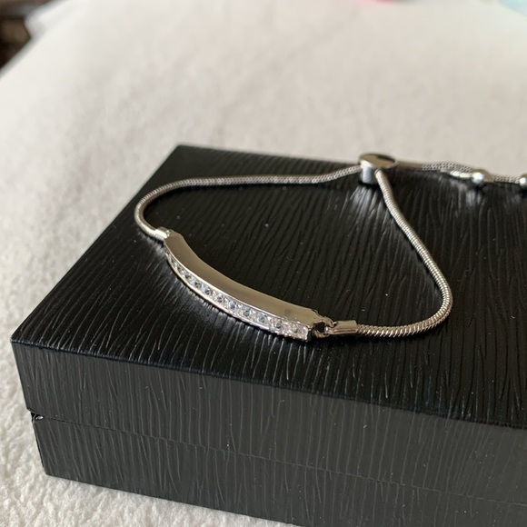 Adjustable Pave Bar Bracelet - Picture 3 of 6